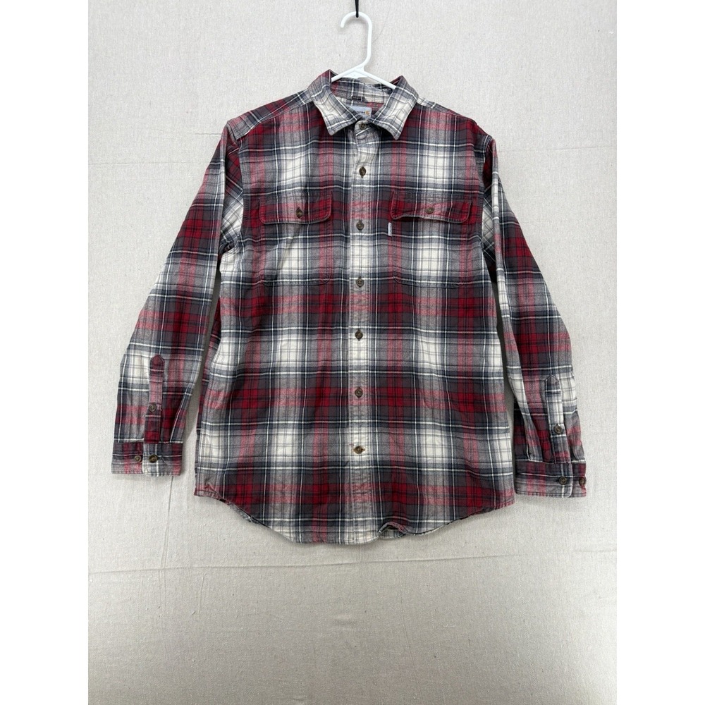 Carhartt Flannel Heavy Weight Red And Grey Men's Medium